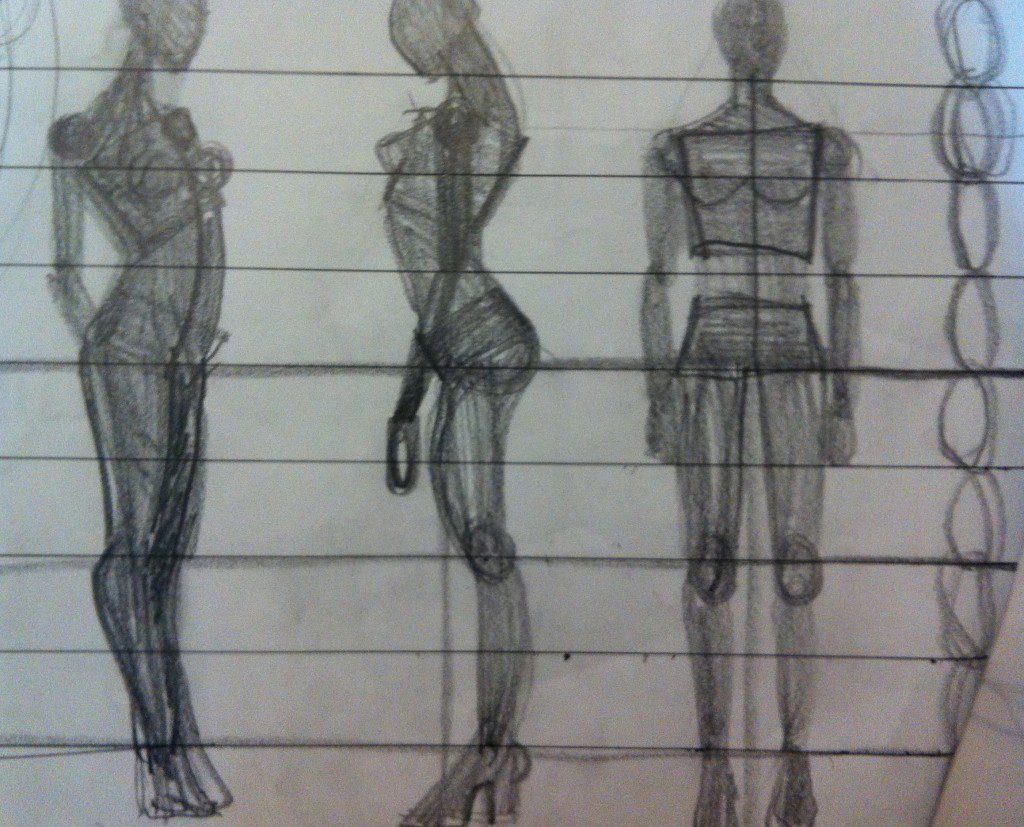 fashion sketching the profile figure laura volpintesta