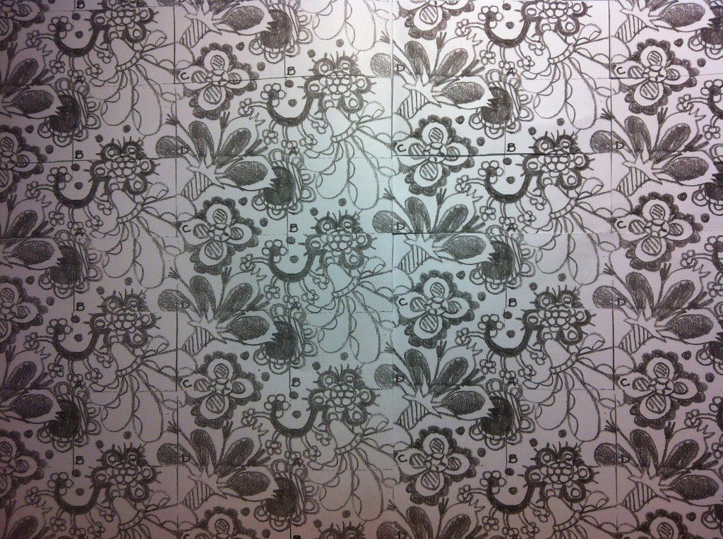 print tile repeat- half drop printed pattern fashion fabric