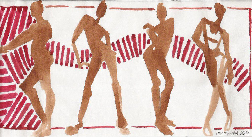gestures gouache fashion figures