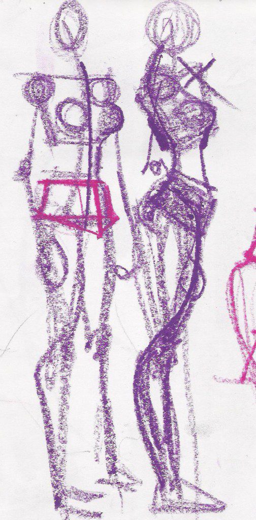profile gesture drawings