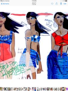 learn fashion design illustration and sketching online with Laura Volpintesta