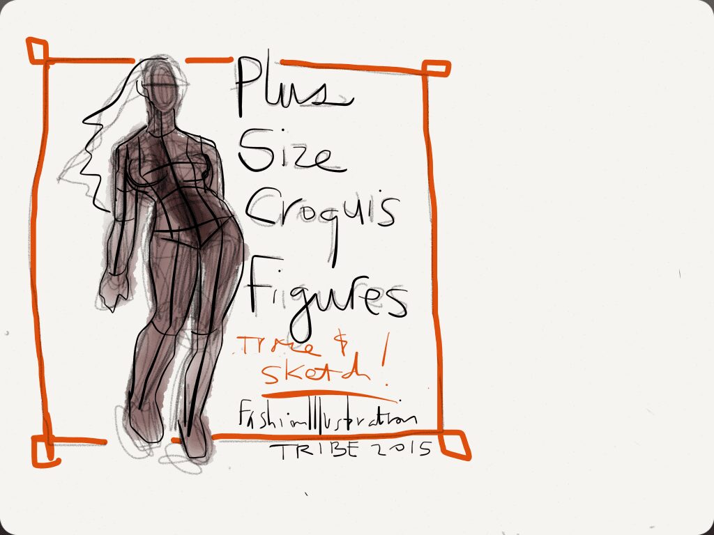 Plus Size Fashion Croquis Template by Laura Volpintesta