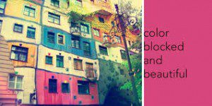 color blocking fashion designing building facade