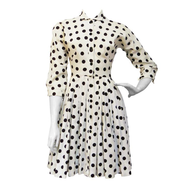 claire mccardell fashion designs Claire McCardell polka dot dress