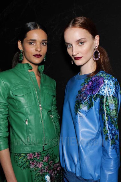 Patricia Vieira's hand painted/drawn leathers in Rio de Janeiro , Brazilian fashion designers