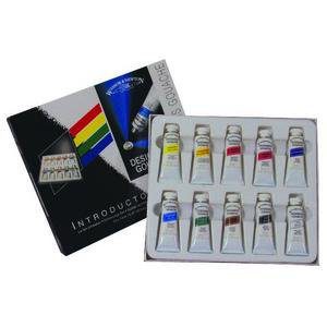 set of ten gouache tube colors, first quality for fashion illustration. Winsor and Newtwon