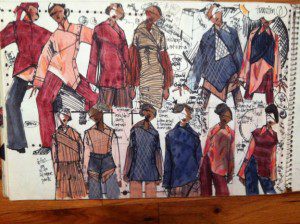 Laura Volpintesta, Fashion Illustration Tribe, 1995, croquis book sketches