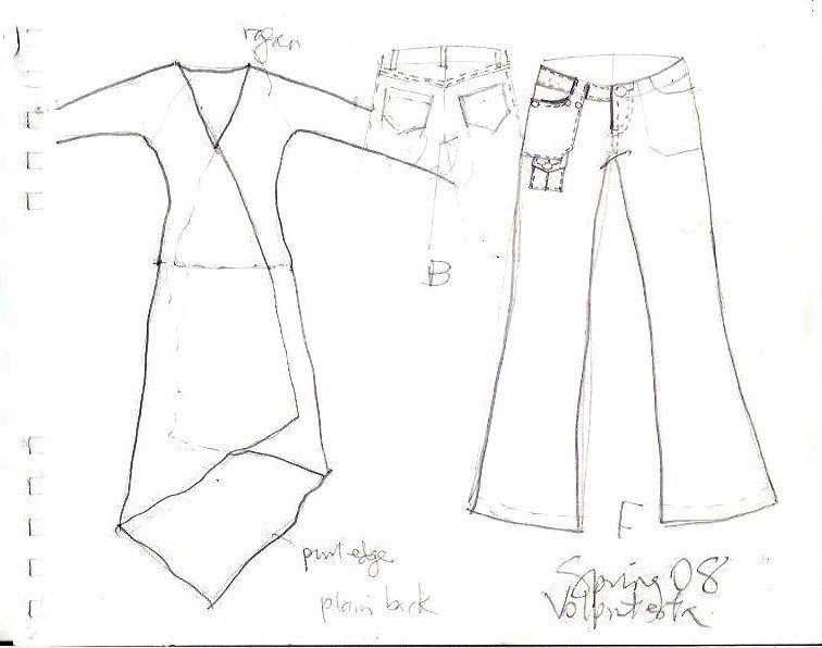Designing fashion with fashion flat sketches : Flat sketching with Laura volpintesta on Craftsy