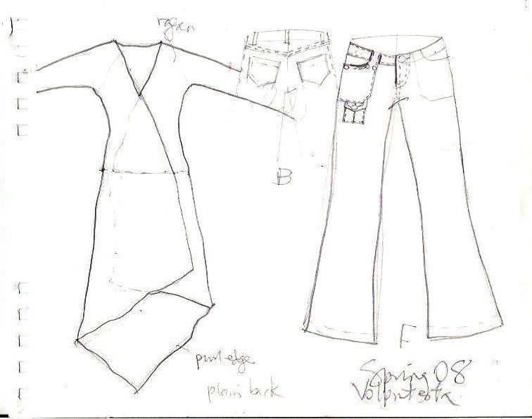 Sketching flats for fashion design- technical and creative