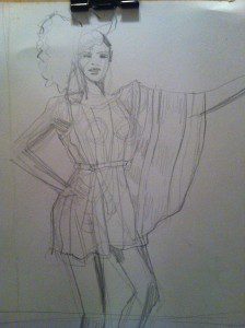 gaouche fashion illustration technique laura volpintesta
