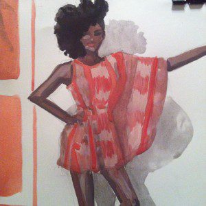 gaouche fashion illustration technique laura volpintesta
