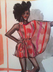 Laura Volpintesta Fashion Illustration Dress by Kachi Designs