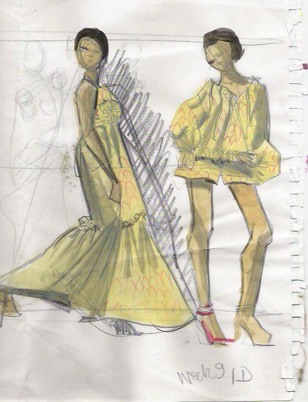 eveningwear fashion design and illustation course- explore design concepts inside your personal design sketchbook to develop collections