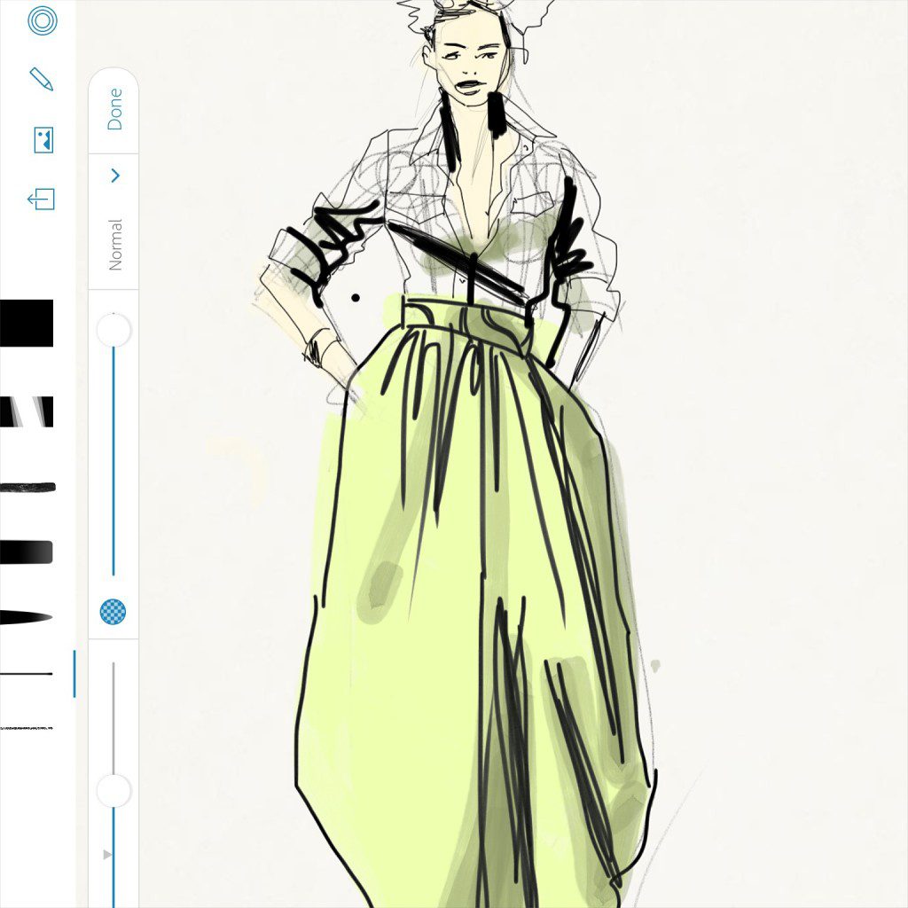 Sketching African Print Fashion Skirt,Laura Volpintesta, Fashion Illustration Tribe