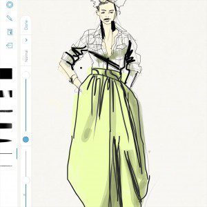 Digital fashion illustration on the iPad by Laura Volpintesta, Fashion Illustration Tribe