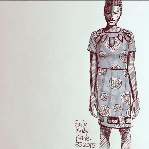 Design by Selly Raby Kane, illustrated by Laura Volpintesta. African Print fashion 