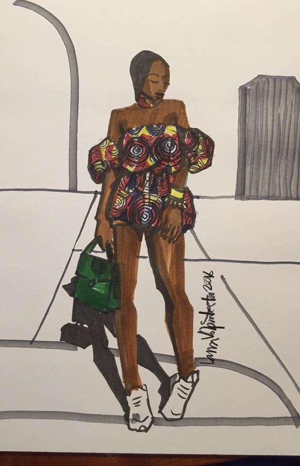 Laura Volpintesta, Fashion Illustrator. African Fashion/ African Print fashion design
