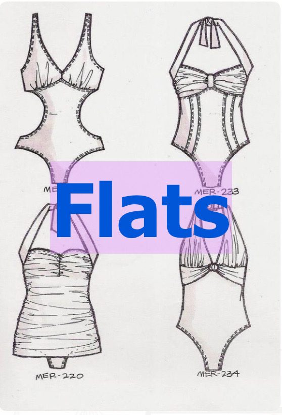 Designing fashion with fashion flat sketches