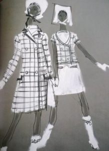 gouache fashion illustrations, by Kenneth Paul Block