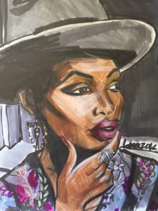 Fashion Illustration with markers and China Marker by Laura Volpintesta