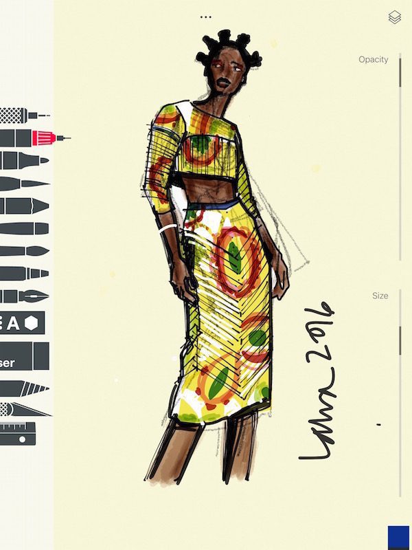 the best apps for fashion illustration on ipad pro online course with Laura Volpintesta