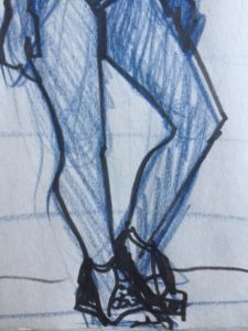 Plus Size Fashion Model drawing- shoes