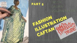 African Print Fashion Illustration, laura Volpintesta, Artisan Apparel Uganda