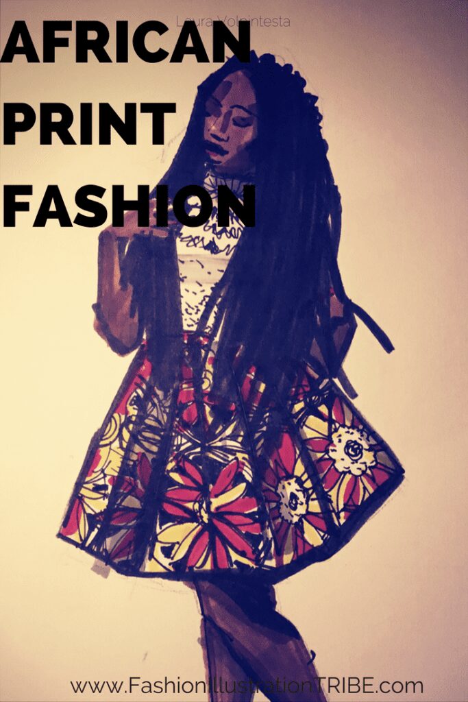 African Prints Fashion Illustration