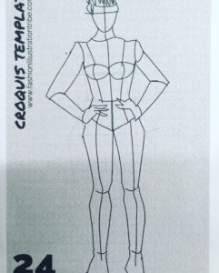 Croquis template for fashion design sketching by Laura Volpintesta, Fashion Illustration Tribe .com