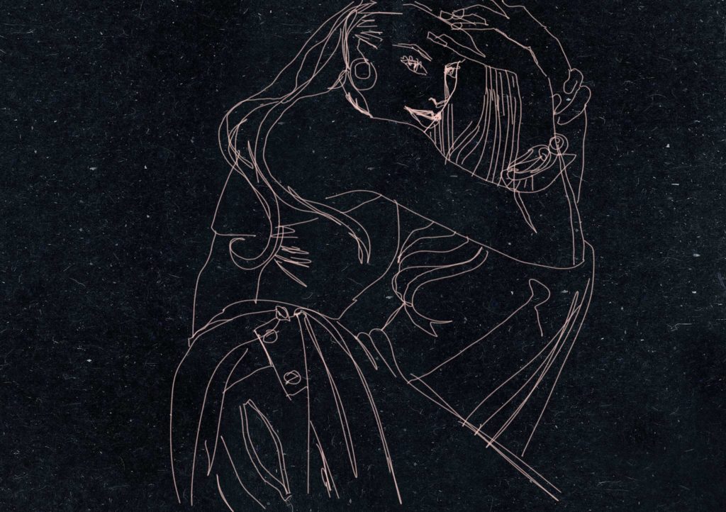 repaper app line drawing, toned paper, textured paper, tinted paper, fashion illustration