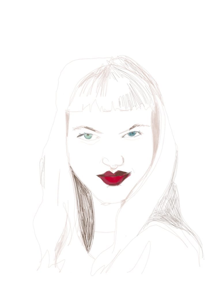 Digital Drawing with Imagink app: fashion illustration by LauraVolpintesta