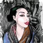 How to draw faces digitally with fashion illustration apps by Laura Volpintesta