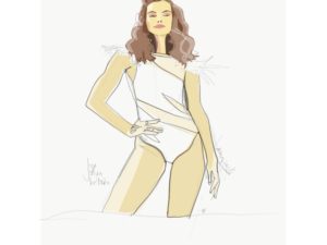 how to draw sheer fabrics for fashion illustration by laura volpintesta