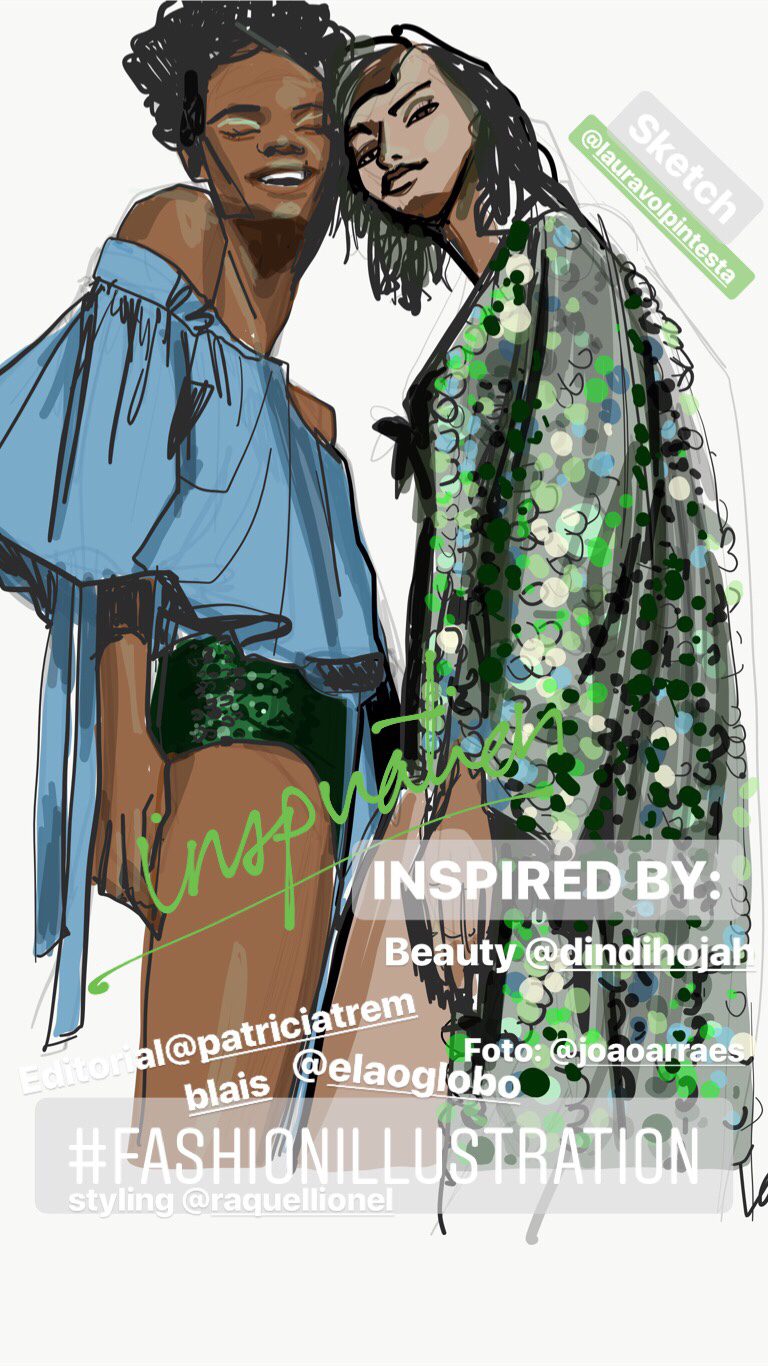 sequins in fashion desgin illustration by Laura VOlpintesta