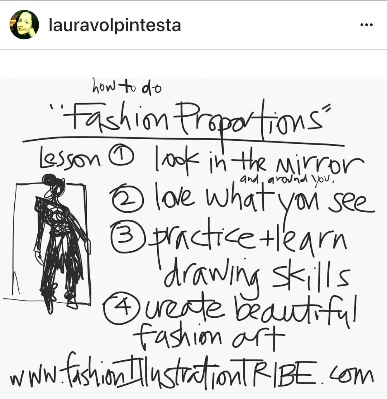How to draw a fashion figure in correct proportion by Laura Volpintesta