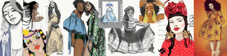 digital fashion illustratons by Laura Volpintesta