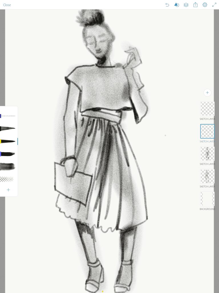 dress designing sketches