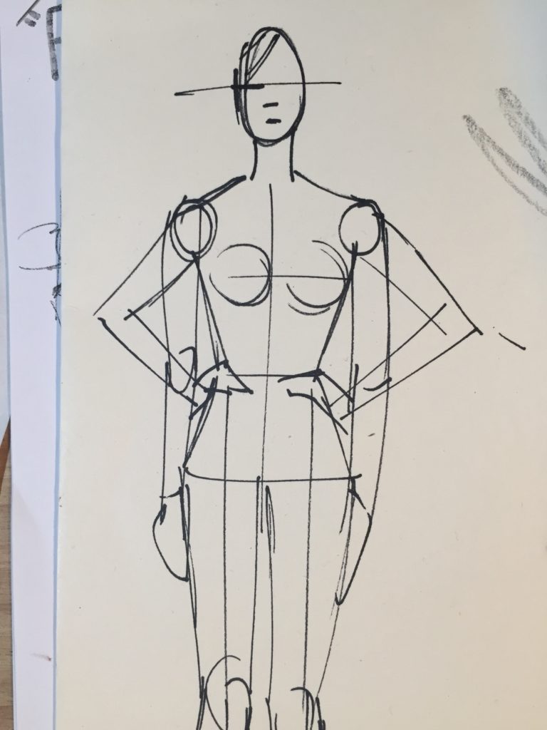 flat template /croquis for bodices and tops, shirts