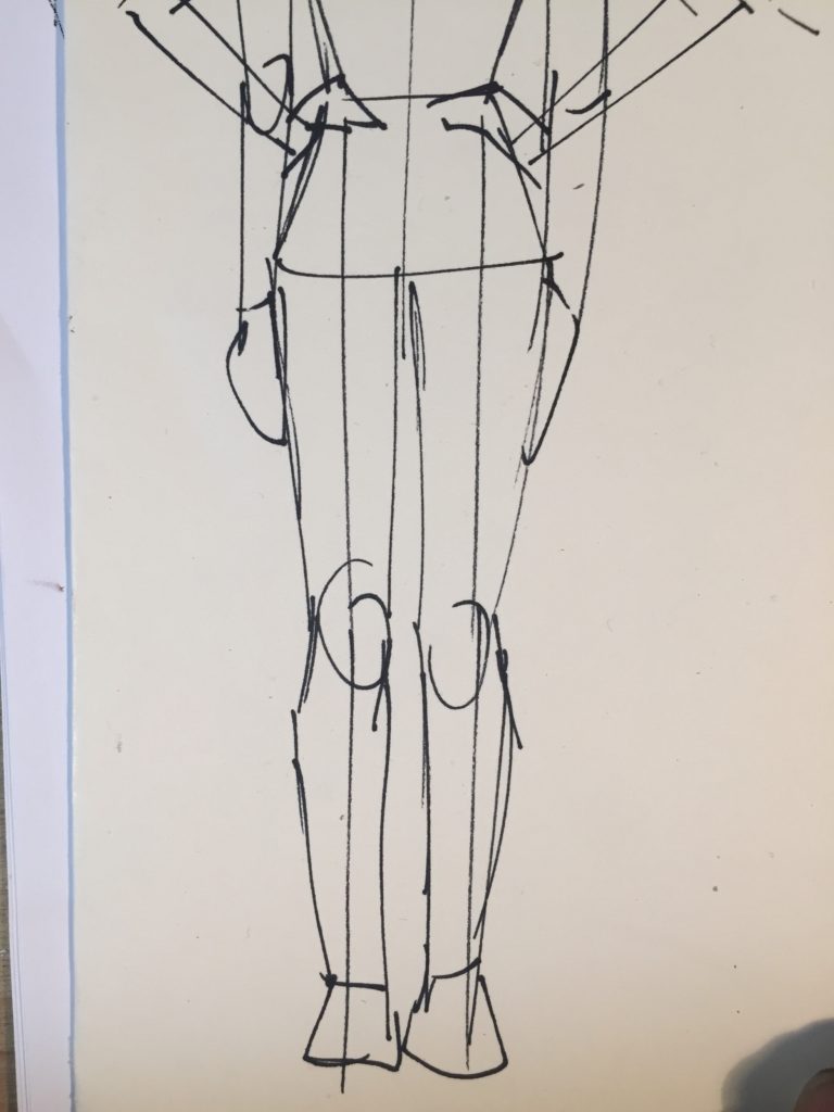 flat template for pants and bottoms