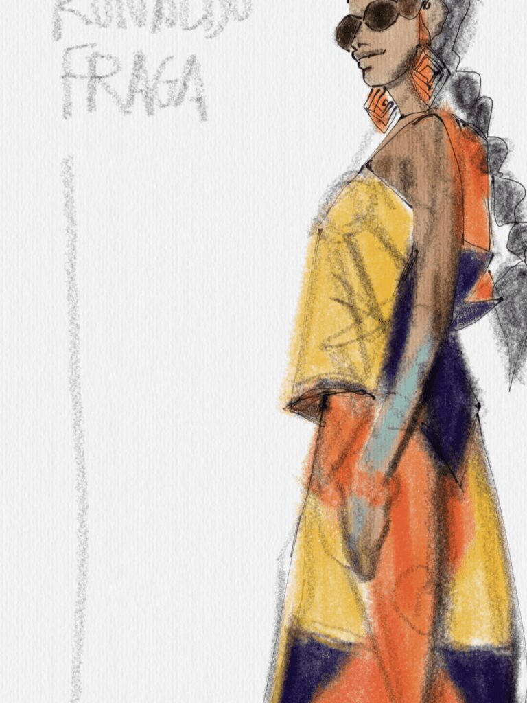 fashion sketching on ipad with Tayasui Sketches