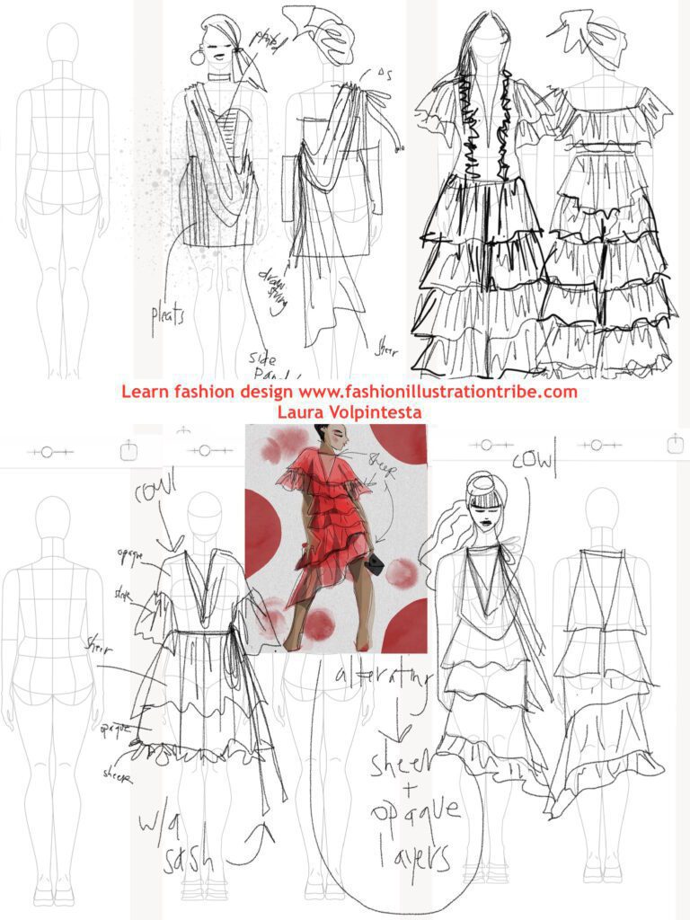 Fashion sketchbook: Teenage girls figure drawing templates for sketching  and fashion illustration. (Fashion Croquis Sketch Books)