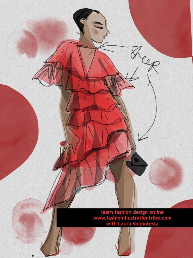 digital fashion sketchbooks by Laura Volpintesta