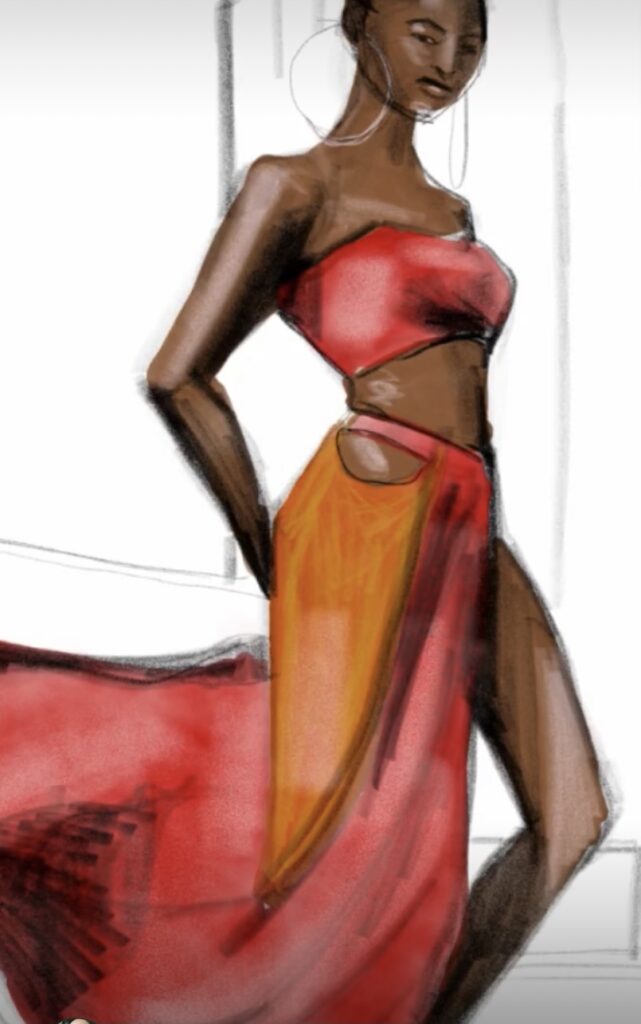 Adobe fresco for fashion illustration by Laura volpintesta