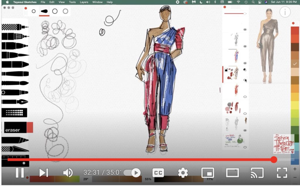 tayasui sketches desktop app fashion illustration laura volpintesta