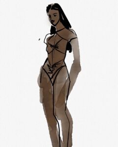 fashion figure model drawing courses online with Laura Volpintesta