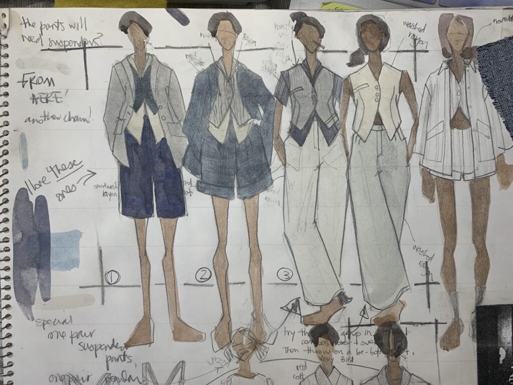 Fashion Illustration Layouts in croquis book Laura Volpintesta