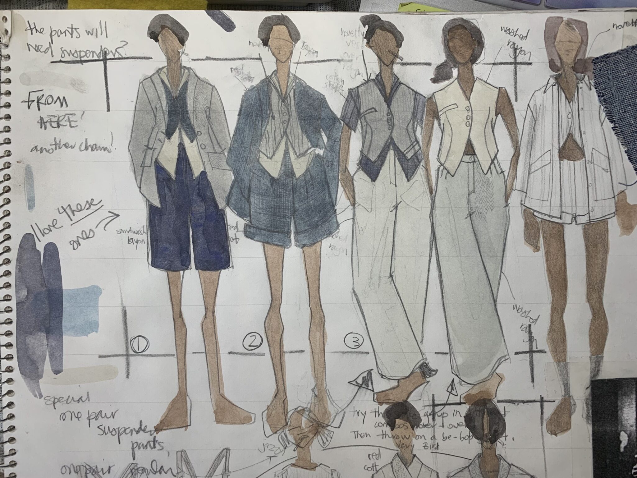 Fashion Illustration Layouts in croquis book Laura Volpintesta