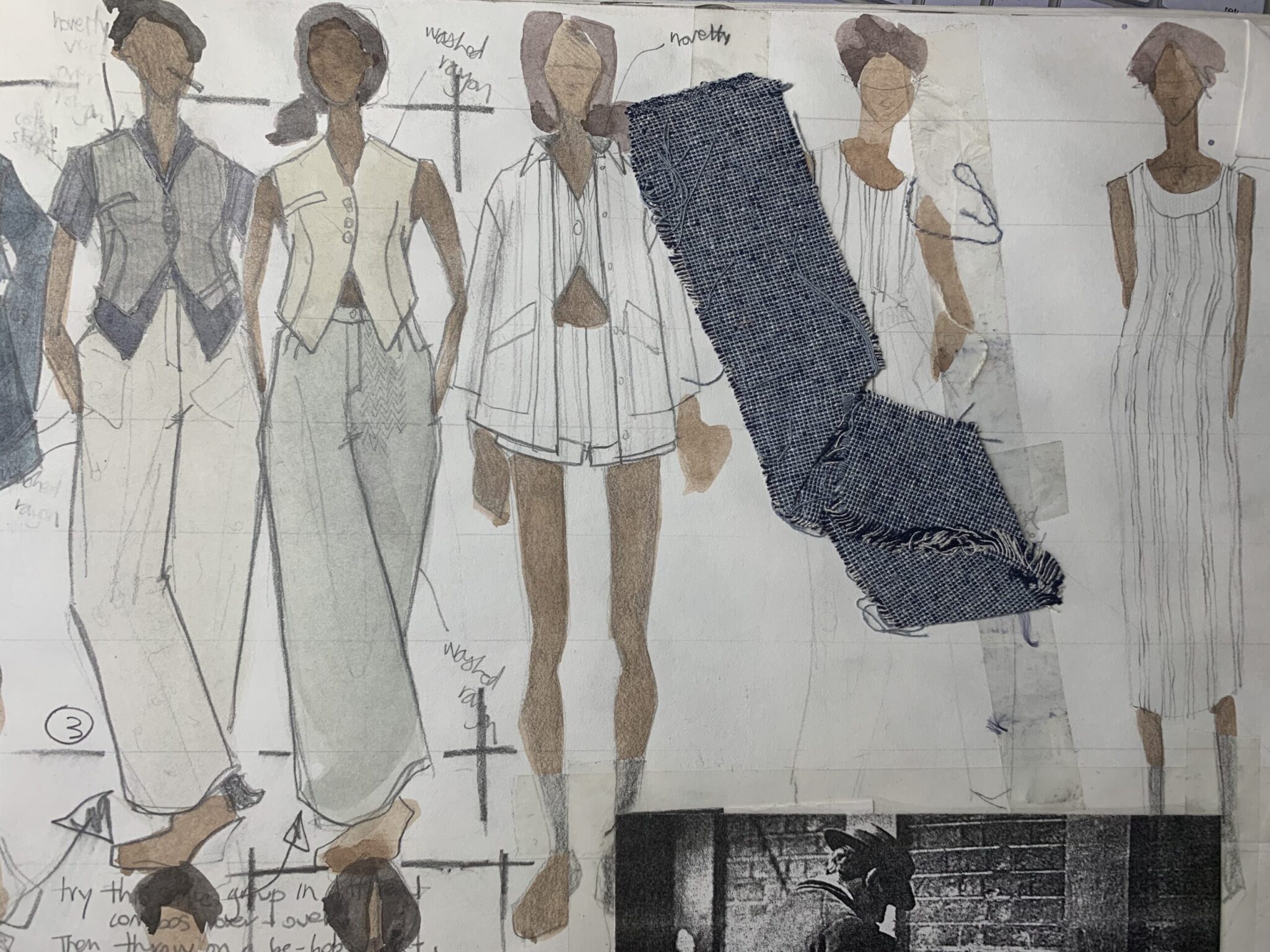 Fashion Illustration Layouts in croquis book Laura Volpintesta