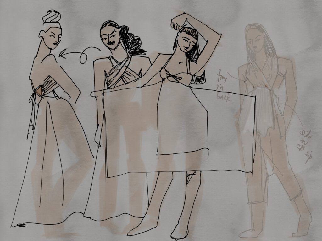 fashion-illustration-layout in digital croquis book laura volpintesta