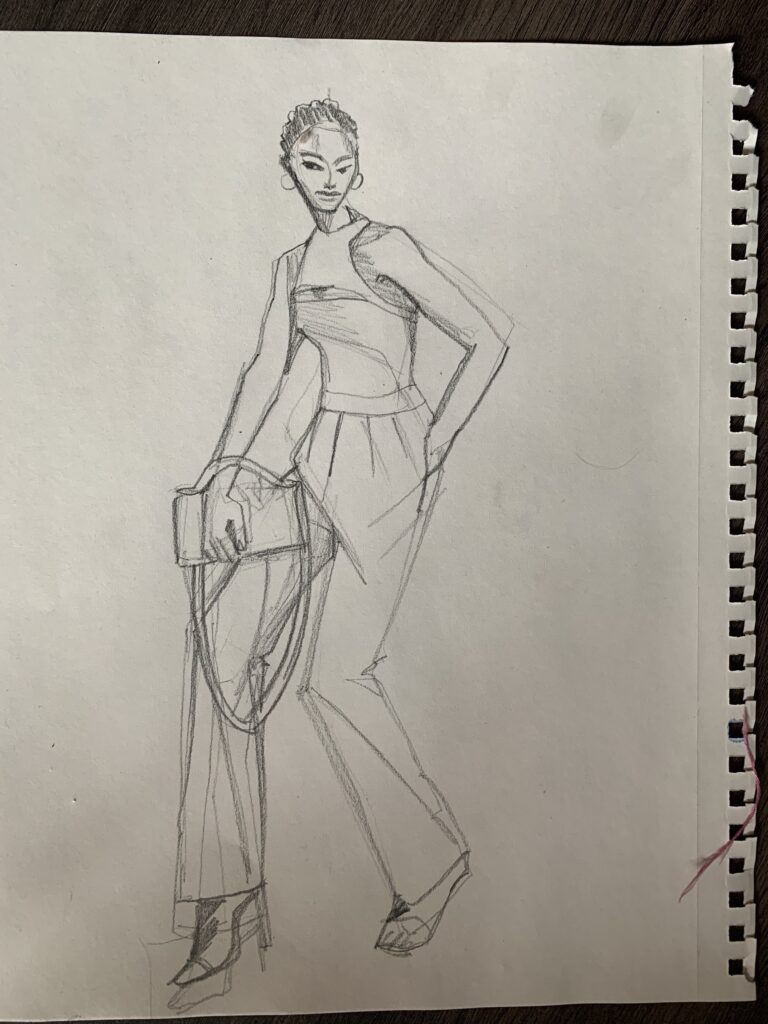 Fashion Sketchbook for Girls: Sketchbook for people ranging from fashion  designers, stylists, artists to beginners just starting out. With model,  and